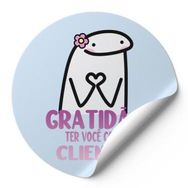 Imagem de 120 Etiquetas Auto Colante Adesivos Redondos Gratidão Ter Você Como Cl