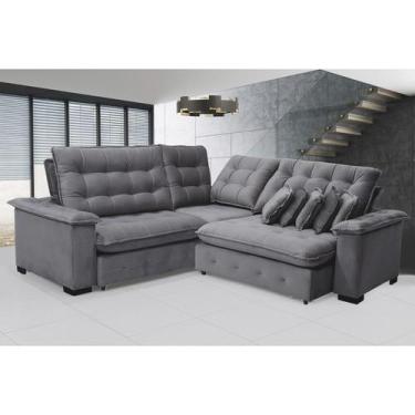 Imagem de Sofá Manchester 2.63x2.63m de Canto, Retrátil e Reclinável - Sofistica