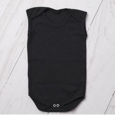 Imagem de Body bebê regata suedine 100% algodão - LETICIA CAT, Preto, G