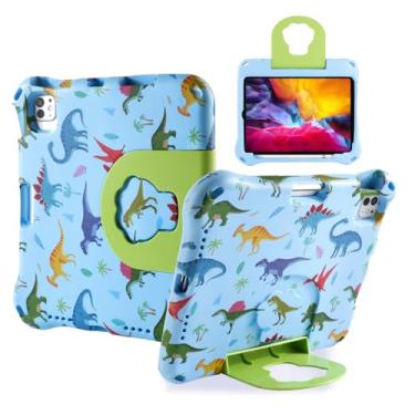 Imagem de Funnywin Capa infantil para iPad Pro 11 para tablet FW iPad Pro 11 4ª 5ª geração 2024, capa de dinossauro para crianças, meninos, meninas, EVA, leve, à prova de impacto, à prova de choque, durável,