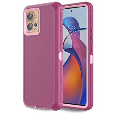 Imagem de Anloes Capa para Moto Motorola Edge 30 Fusion 5G/S30 Pro 5G, capa protetora resistente à prova de choque resistente, 3 em 1 (roxa)