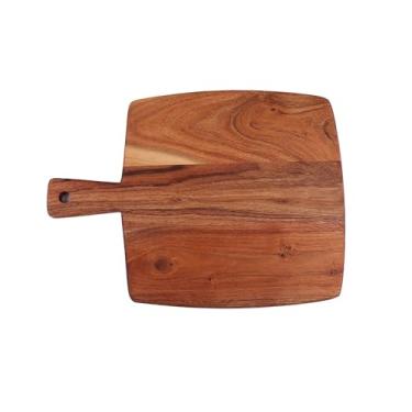 Imagem de Affinity Decor Série Tábua de Corte, Tábuas de Corte de Madeira de Acácia para Cozinha, Tábua de Charcutaria de Servir Madeira, Tábua de Madeira Orgânica, Ideal para Cortar Carne, Frutas, Queijo 40 cm