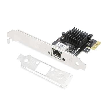 Imagem de Placa de rede PCIe 2,5 GBase-T com controlador Realtek RTL8125, 1 porta RJ45 2500/1000/100 Mbps, adaptador de rede de 2,5 GB, PCIe 2.1 x1, suporta PXE Windows Server/Ubuntu/Centos/Debian