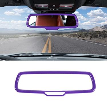 Imagem de Moldura de acabamento de capa de espelho retrovisor acessórios de decoração de interiores para Dodge RAM 2010-2017, para Dodge Challenger 2015-2022, para Dodge Charger 2010-2022, roxo