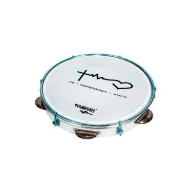 Imagem de Pandeiro Abs Branco 10" Pele Leitosa - Batimento Spanking F108