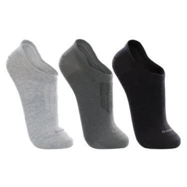 Imagem de Kit C/ 3 Pares de Meia Lupo Sport Sapatilha  03270-089, Preto, Grafite