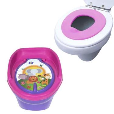 Imagem de Kit Infantil Desfralde Troninho Penico Pinico 2 Em 1 e Assento Redutor