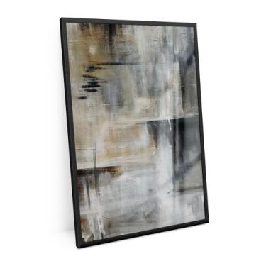 Imagem de Quadro Textura Em Cinza Moderno Estiloso 90x60cm Para Quarto - Bimper 
