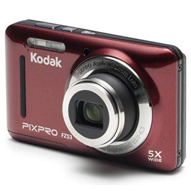 Imagem de Kodak Câmera digital Pixpro Zoom FZ53-RD 16MP com zoom óptico de 5x e tela LCD de 2,7 polegadas (vermelha)