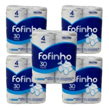 Imagem de Papel Higiênico Fofinho Simples 05 Pct C/4 Rolos Neutro