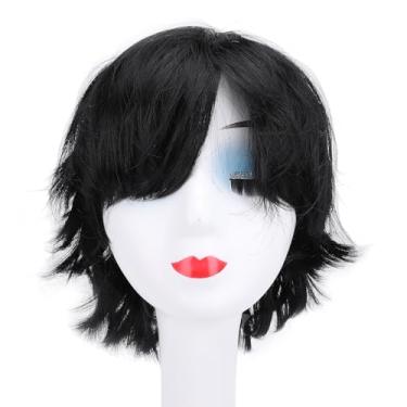 Imagem de Peruca Preta para Mulheres, Textura Macia e Confortável, Forro Respirável, Peruca de Cabelo Curto de, Estilo Fácil, Festas, Festivais, Dramatizações, Vida Diária,