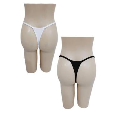 Imagem de Kit com 2 Calcinha Fio Dental Avulsa Marquinha Biquíni fio dental bron