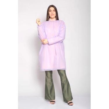 Imagem de 10 Avental Descartável TNT Anvisa Manga Longa Gr 40 Lilás - DESCARTSHO