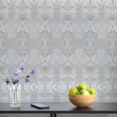 Imagem de Papel de Parede Adesivo Vinil Cimento Queimado Cinza Detalhado - Leliz