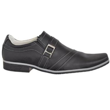 Imagem de Sapato Social Masculino Bico Fino Estilo Italiano - Novo Hábito, Preto