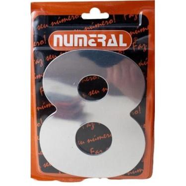 Imagem de Algarismo 8 Numeral 125mm Espelhado 300-8 - Numeral Ind