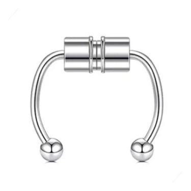 Imagem de Piercing Magnético Fake Nariz Orelha Septo Imã Unissex Aço - ALRA SEMI