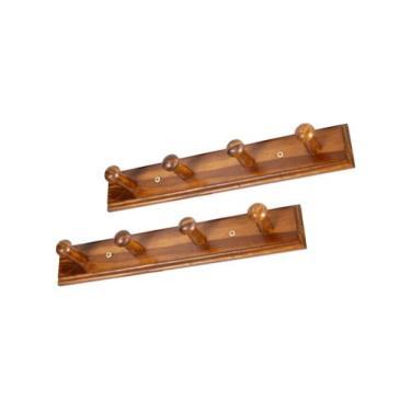 Imagem de Cabideiro Cabide de Parede  de madeira Pinus 4 Penduradores Mod. Cabid