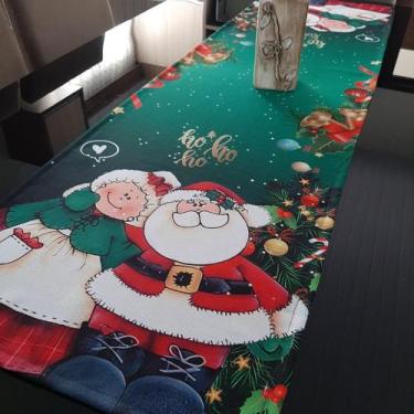 Imagem de Caminho Trilho de Mesa Natal Papai Noel e Mamãe Noel 02 - Colorful Tap