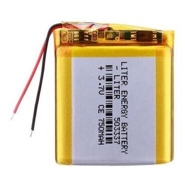 Imagem de Bateria 503337 Com 750mah E 2 Fios 5mm X 33mm X 37mm 3,7v - KMIG