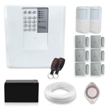 Imagem de Kit Alarme Residencial Bopo 8 Sensores Sem Fio e Discadora - Bopo Elet