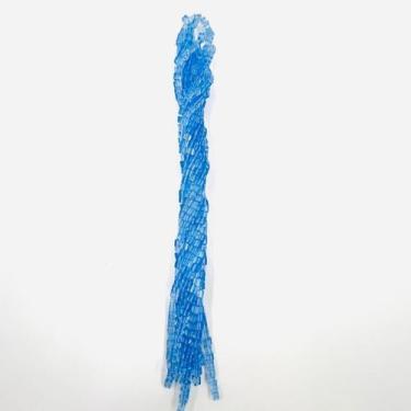 Imagem de Fio de Pedras Cubo 6mm Azul Cristal 58un Artesanato 35cm - Macall