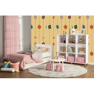 Imagem de Papel de parede adesivo infantil floral( med. 90x300 cm) - ATITUDE SIG