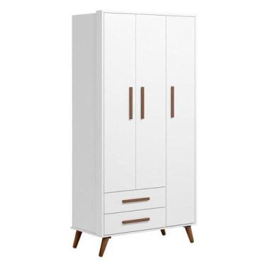 Imagem de Guarda Roupa Infantil Retrô 3830 Branco Acetinado - Qmovi