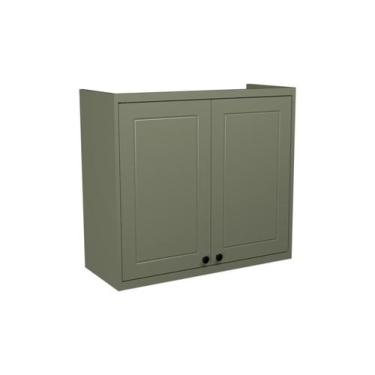 Imagem de Armário Aéreo Évora 2 PT Verde Hill 80 cm - Mobly