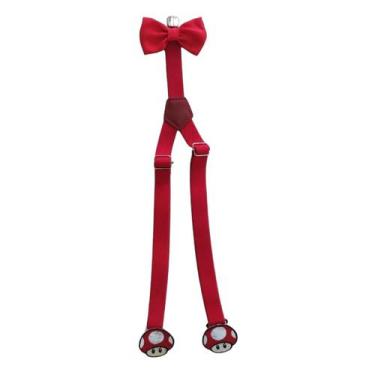 Imagem de Suspensório + Gravata Borboleta Infantil Criança Personagens - Migueli