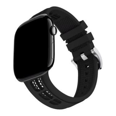 Imagem de Pulseira Silicone Web Compatível com Apple Watch - Baú do Viking, Pret