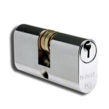 Imagem de Cilindro em Latão C200/55 com 55mm Cromado para Fechadura Papaiz