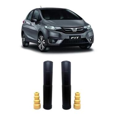 Imagem de 2 Kit Parcial Batente Traseiro Honda Fit 2009 2010 2011 2012 - Qualyki