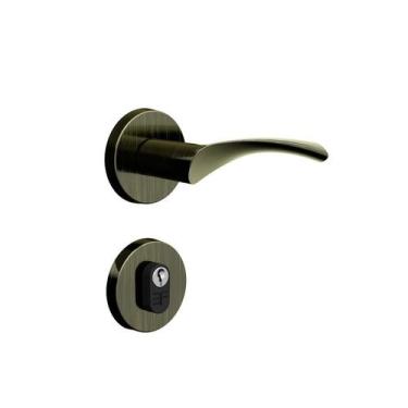 Imagem de Fechadura Design Externa Roseta Redonda 55mm Antique 821E81955AT 3F