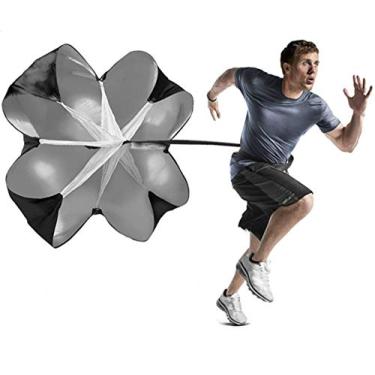 Imagem de MioCloth Correr Velocidade Chute Resistência Paraquedas 57 polegadas Powerchute Power Training Umbrella Sprint Futebol Treinador Core Training Runner Futebol Futebol Perfurador Fitness Atleta Explosive Power Black