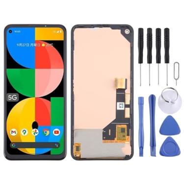 Imagem de tela Para o Google Pixel 5A 5G G1F8F G4S1M TFT LCD Screen com conjunto completo do digitalizador, no suportando identificao de impresso digital (preto) substituição da tela