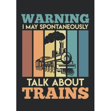 Imagem de Notizbuch A5 dotted, gepunktet mit Softcover Design: Eisenbahner Spruch Vintage Retro Bahn Zugführer Lokomotive: 120 dotted (Punktgitter) DIN A5 Seiten