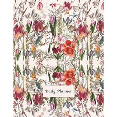 Imagem de DAILY PLANNER: With prompts | 100 Pages | 8.5 x 11 - A4 - Large Size (Floral Design) (Daily Planners)