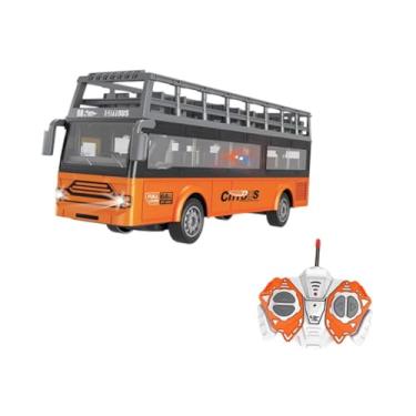 Imagem de YIJU Ônibus rc modelo de carro de brinquedo 1:30 com luzes realistas e pneus de borracha presente para crianças ônibus elétrico rc cidade ônibus de, Doubledecker Bus B