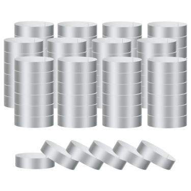 Imagem de PATIKIL Pulseiras de papel para eventos, pacote com 500 pulseiras neon para festas, pulseiras coloridas à prova d'água para identificação de concertos para entrada de bar prata