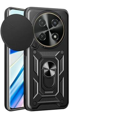 Imagem de Kukoufey Capa compatível com Honor X9c, com capa de lente de câmera deslizante compatível com Honor Magic7 Lite 5G / X60 Pro 5G BRP-AN00 capa preta