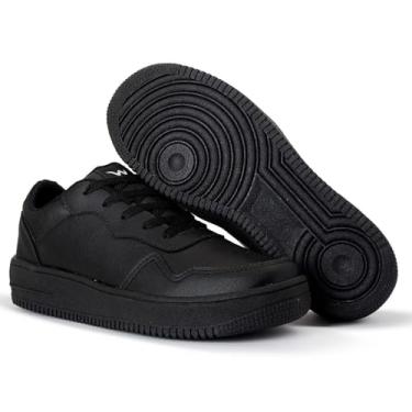 Imagem de Tenis Volta as Aulas Feminino e Masculino CM Force Escolar Preto Ou Branco Menino Menina Juvenil e Adulto (PRETO, BR, Adulto, Numérico, 43)