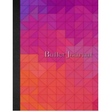 Imagem de Bullet Journal: 8.5 x 11-160 pages - Colorful Geometric Seamless Patterns Triangles - Notebook Dotted Grid - soft cover glossy finish - journal, planner, organizer, dot point, sketch, calligraphy