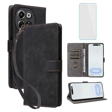 Imagem de IUQXU Capa carteira para celular Tecno Pova 6 Neo 5G/Tecno Spark 30 5G com protetor de tela [bloqueio RFID] Flip Card Holder Kickstand Capa de celular feminina masculina para Tecno Spark30 KL8 Pova6