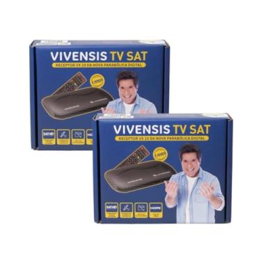 Imagem de Genérico Kit de Receptores VX10 Sat HD Parabólica Digital Banda Ku Preto