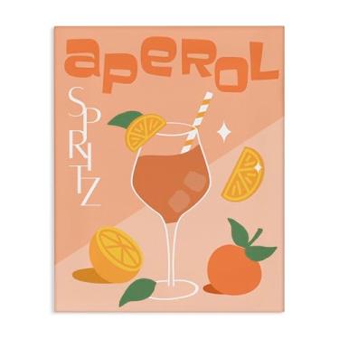 Imagem de Stupell Industries Arte de parede em tela tipografia Aperol Spritz por Anna Quach, 61 x 76 cm