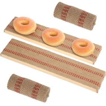 Imagem de Tábuas de bagel com linho de substituição, pacote com 2 placas de bagel para assar bagels, cedro e serapilheira (vermelho)