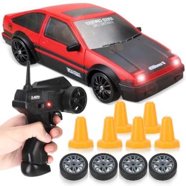 Imagem de Liberty Imports RC Drift Car 1/24 2.4GHz 4WD Remote Control Sport Racing On-Road Vehicle with LED Light, Batteries and Drift Tires (Style 5)