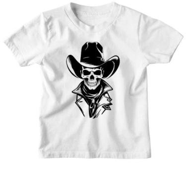 Imagem de Camiseta Infantil Caveira Cowboy Face - Alearts, 2