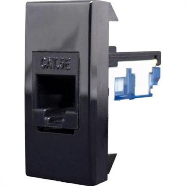 Imagem de Modulo Alumbra Inova 1 Tomada Rj45 Black Piano 85516